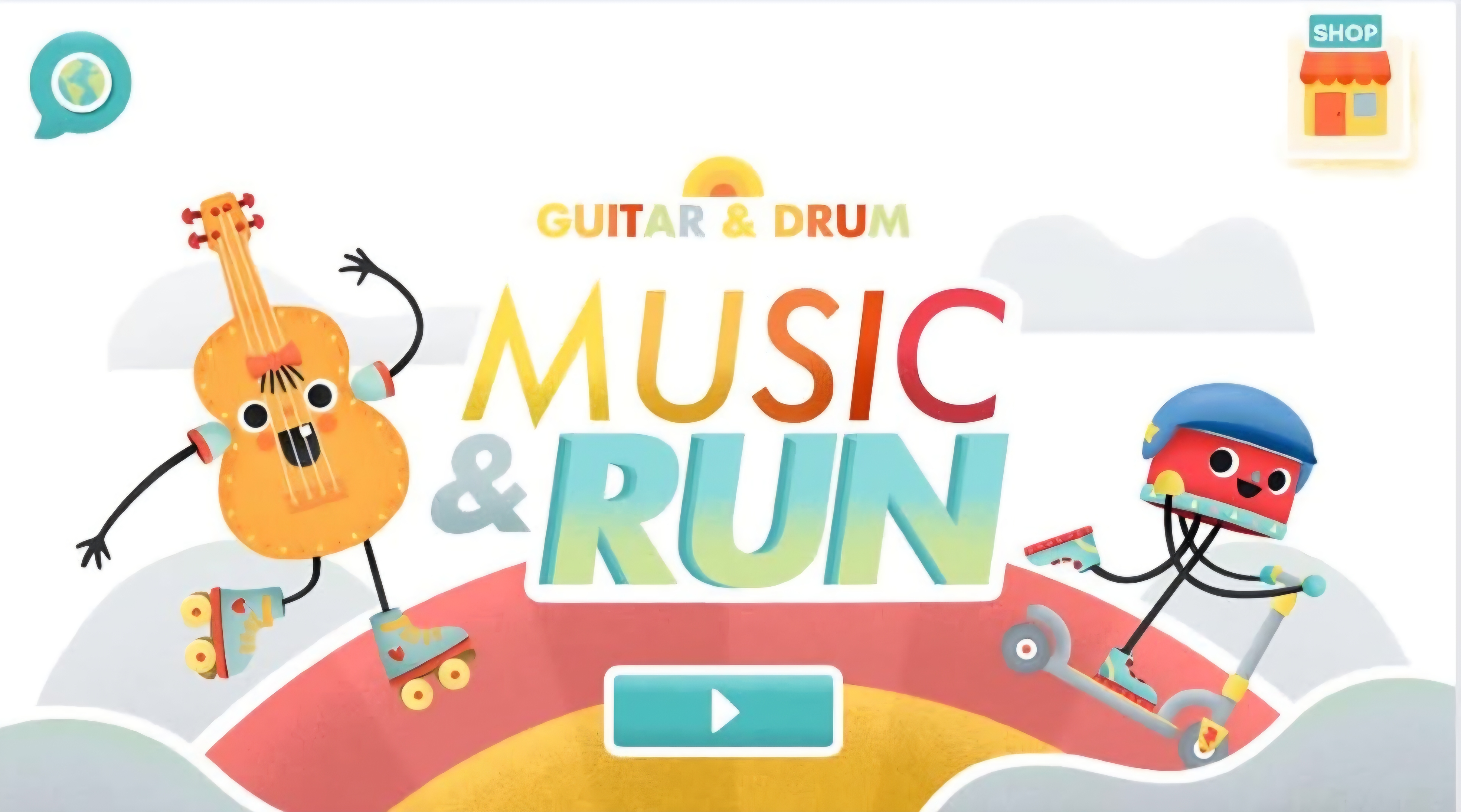 Guitar & Drum: Music Run