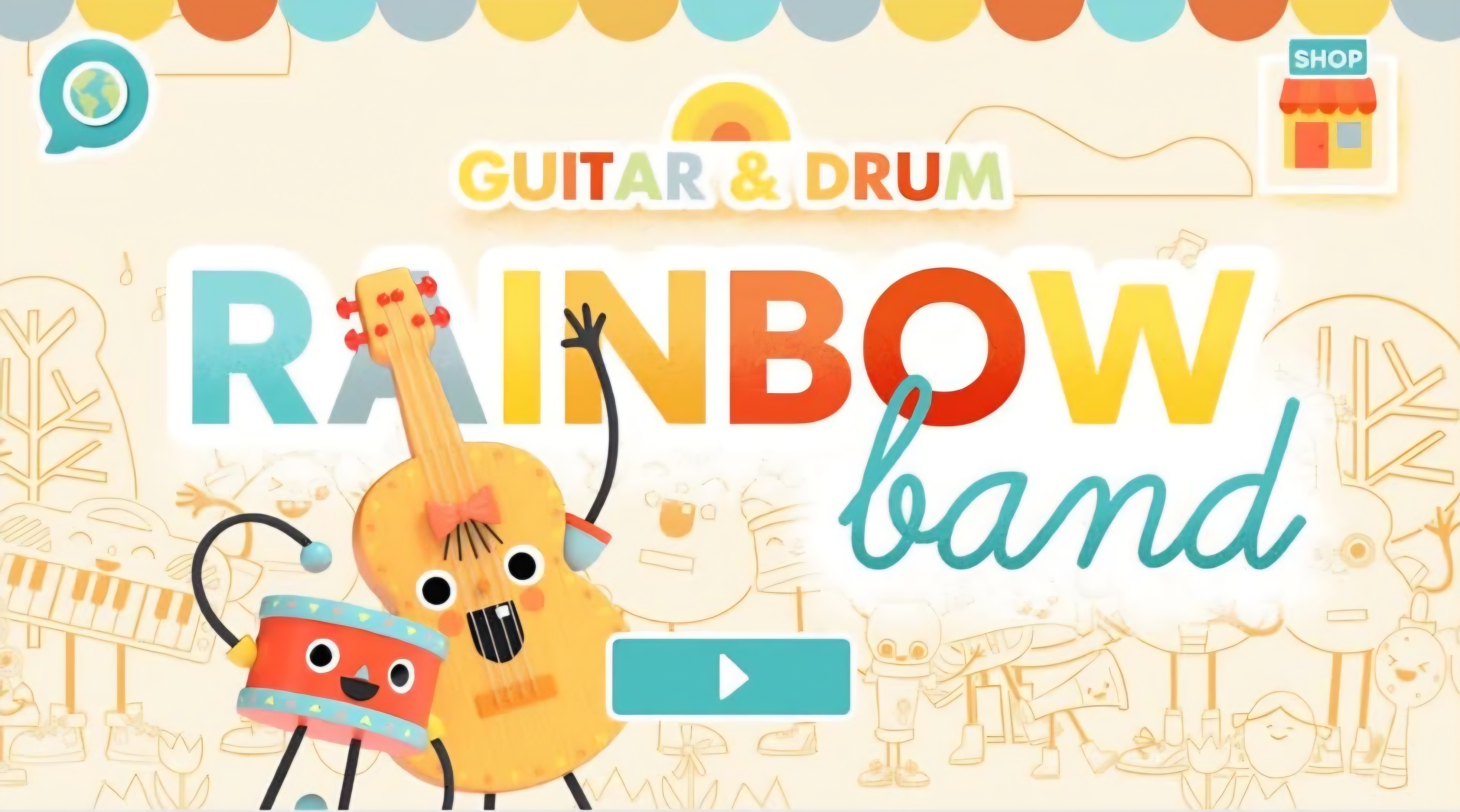 Guitar & Drum: Rainbow Band